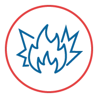 Incendio, explosión y caída de rayo